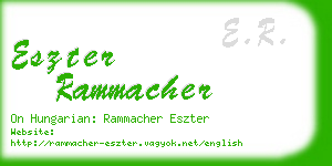 eszter rammacher business card